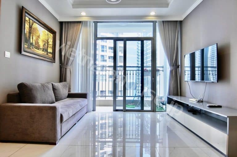 Cho thuê căn hộ 2PN Central 2 Vinhomes Central Park – Tầng trung, đầy đủ tiện nghi